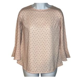 **CLEARANCE** OLD NAVY - Pink Floral 3/4 Bell Sleeve Blouse